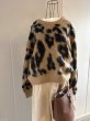 画像3: レオパード　シャギー　クルーネック　ニット (3)