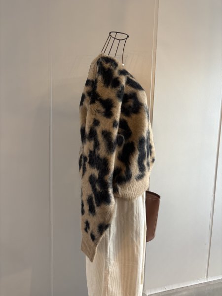 画像4: レオパード　シャギー　クルーネック　ニット (4)