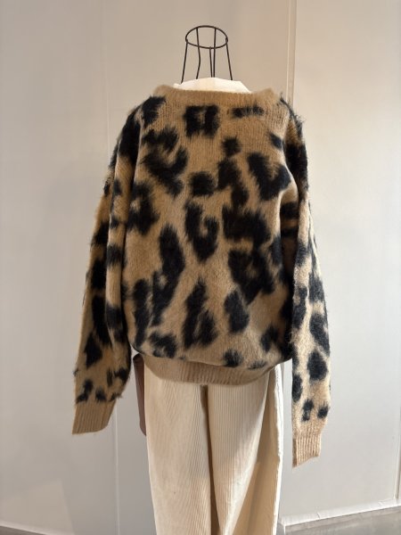 画像5: レオパード　シャギー　クルーネック　ニット (5)